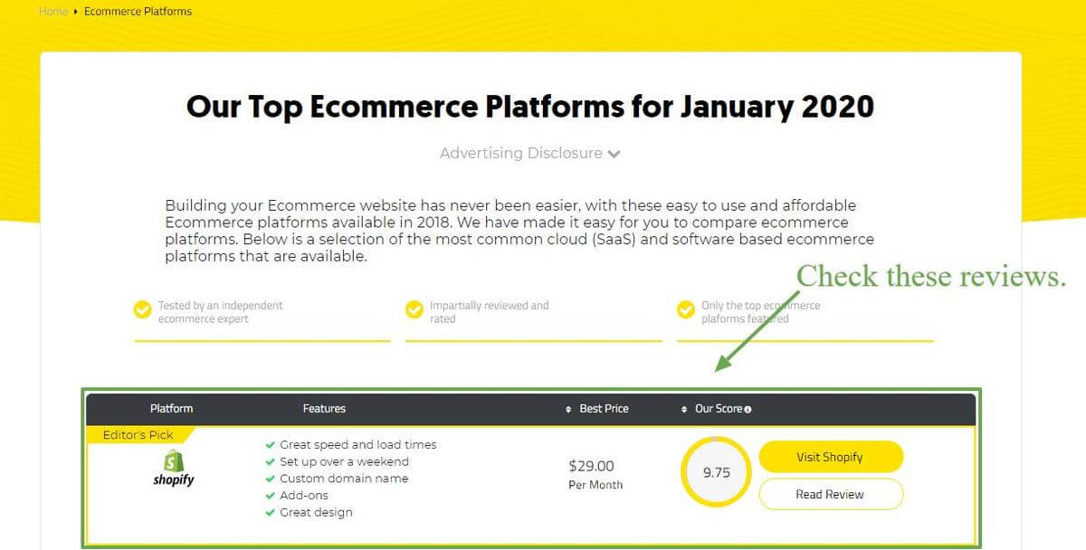 top eCommerce platforms