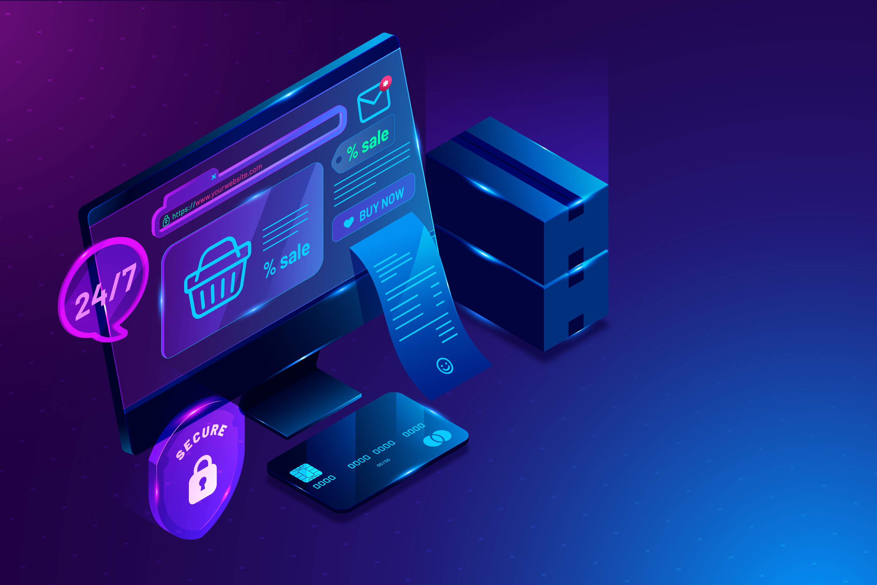 isometric-e-commerce-shopping-basket