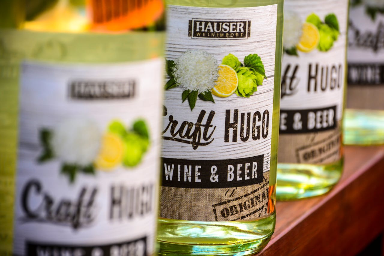 hauser-craft-hugo-wine-and-beer-bottles